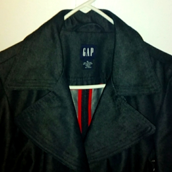 Dark blue Gap trench coat jacket  size Medium - Picture 8 of 9